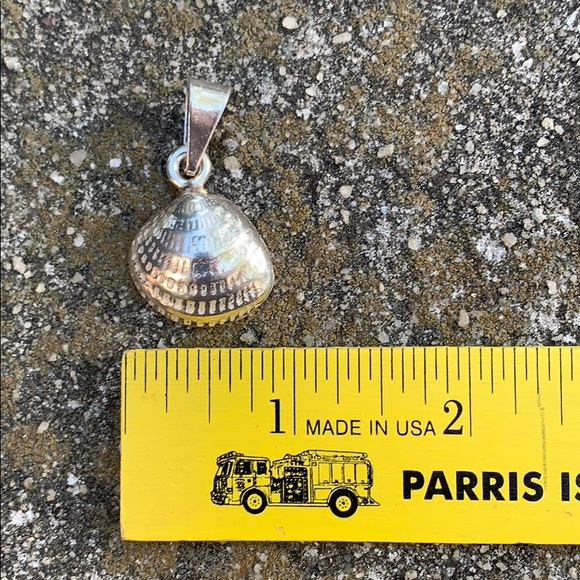 Vintage Sterling Silver Taxco Sea Shell Pendant - Picture 11 of 11